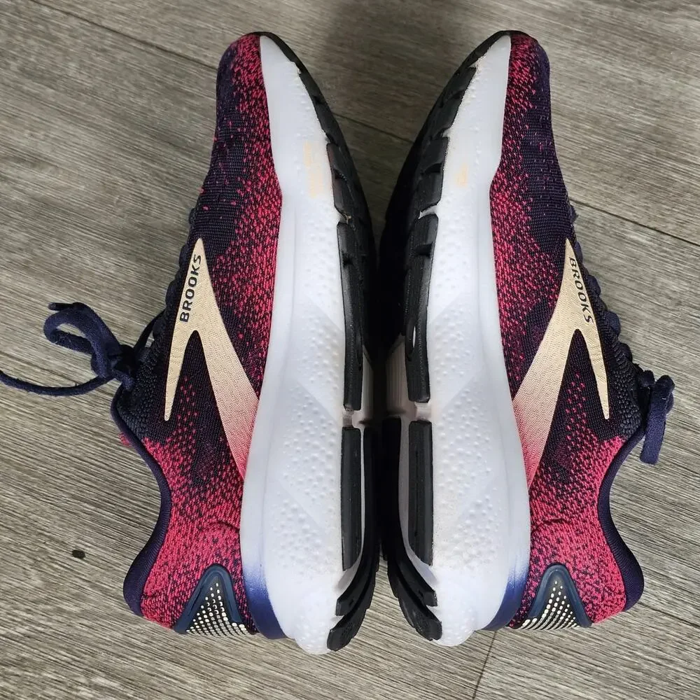 Brooks Ghost Women's Navy Purple and Pink Running Sneakers